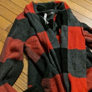 buffalo check open cardigan M